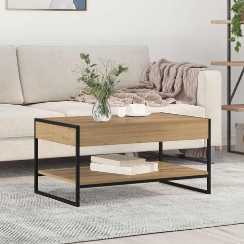 vidaXL Coffee Table Artisian Oak 80 x 50 x 40 cm Engineered Wood