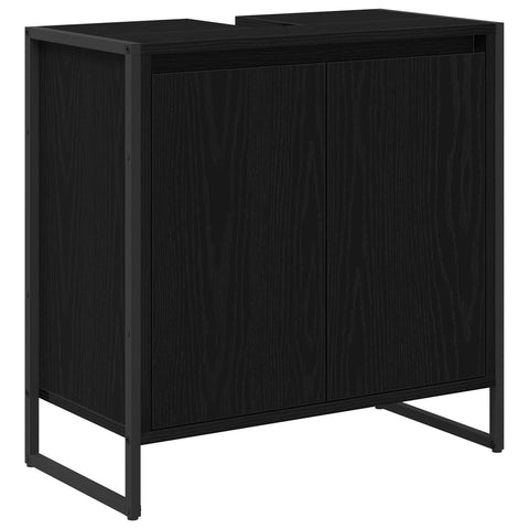 vidaXL Bathroom Cabinet Black Oak 60 x 30 x 60 cm Engineered Wood