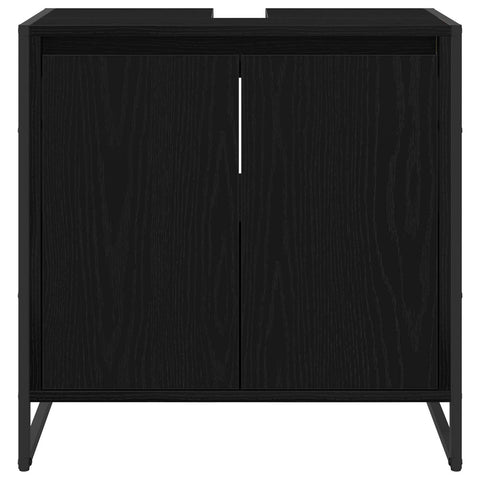 vidaXL Bathroom Cabinet Black Oak 60 x 30 x 60 cm Engineered Wood