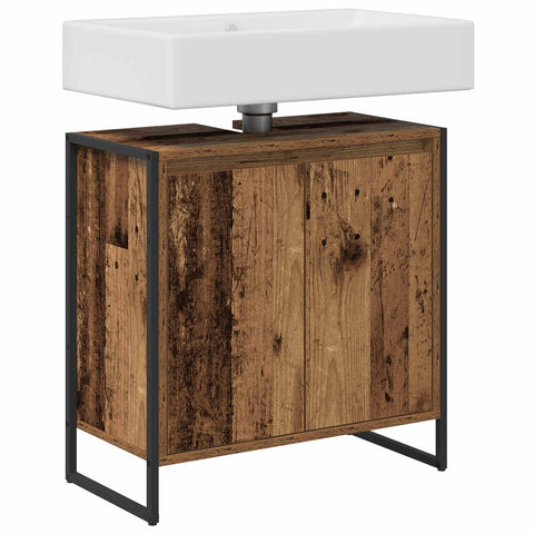 vidaXL Bathroom Cabinet Old Wood 60 x 30 x 60 cm Engineered Wood