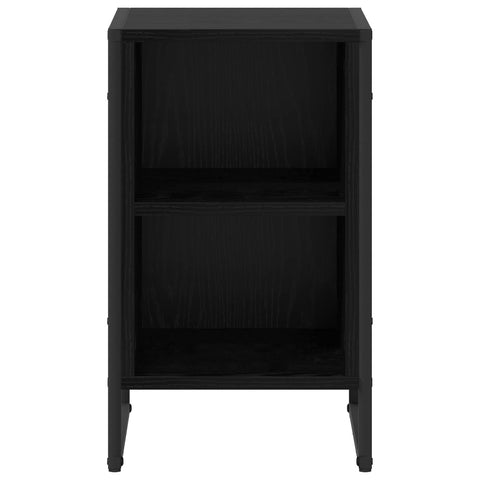 vidaXL Bedside Table Black Oak 39.5 x 30 x 50 cm Engineered Wood