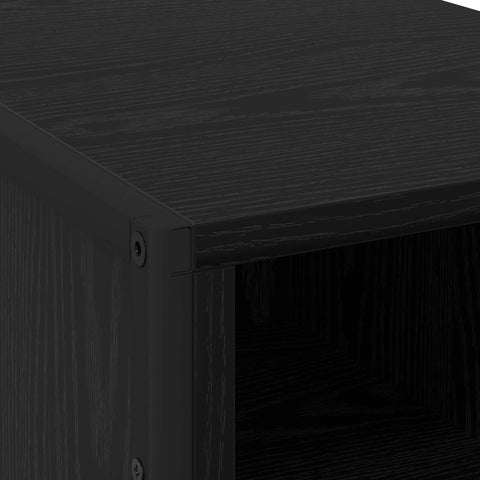 vidaXL Bedside Table 2 pcs Black Oak 39.5 x 30 x 50 cm Engineered Wood