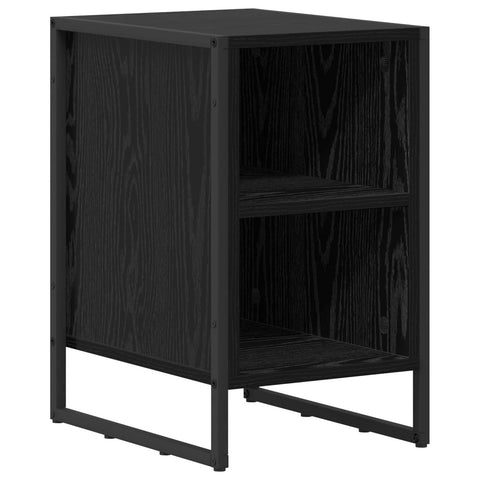 vidaXL Bedside Table 2 pcs Black Oak 39.5 x 30 x 50 cm Engineered Wood