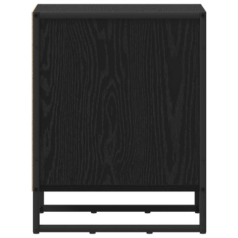 vidaXL Bedside Table 2 pcs Black Oak 39.5 x 30 x 50 cm Engineered Wood