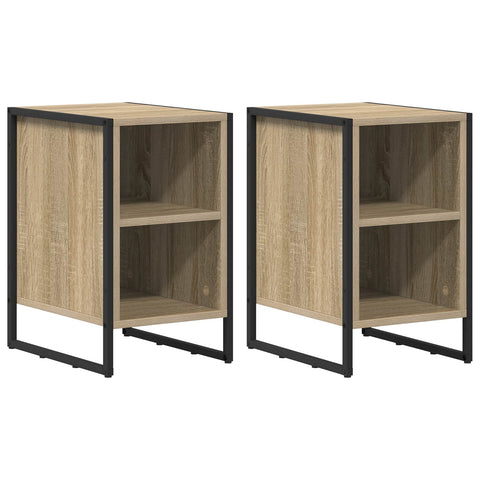 vidaXL Bedside Table 2 pcs Sonoma 39.5 x 30 x 50 cm Engineered Wood