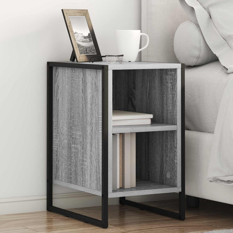 vidaXL Bedside Table Grey Sonoma 39.5 x 30 x 50 cm Engineered Wood