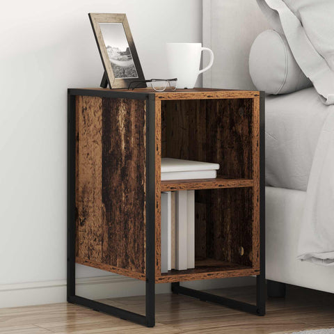 vidaXL Bedside Table 2 pcs Old Wood 39.5 x 30 x 50 cm Engineered Wood