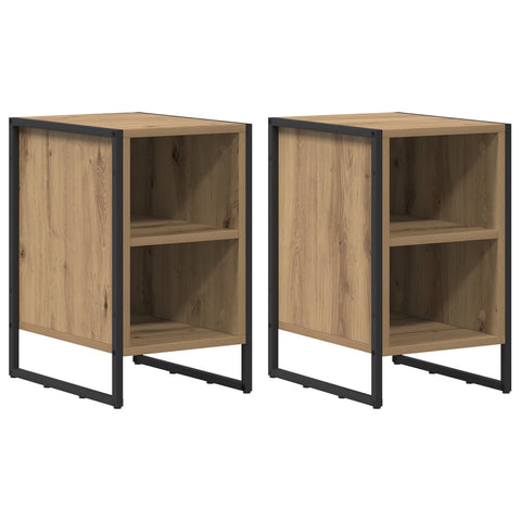 vidaXL Bedside Table 2 pcs Artisian Oak 39.5 x 30 x 50 cm