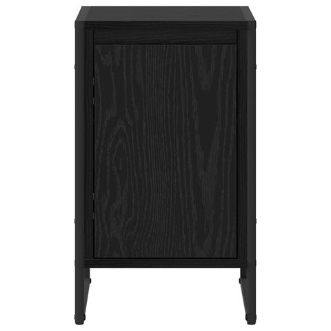 vidaXL Bedside Table Black Oak 39.5 x 30 x 50 cm Engineered Wood