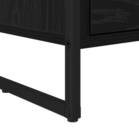 vidaXL Bedside Table 2 pcs Black Oak 39.5 x 30 x 50 cm Engineered Wood