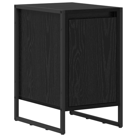 vidaXL Bedside Table 2 pcs Black Oak 39.5 x 30 x 50 cm Engineered Wood