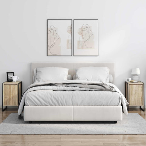 vidaXL Bedside Table 2 pcs Sonoma 39.5 x 30 x 50 cm Engineered Wood