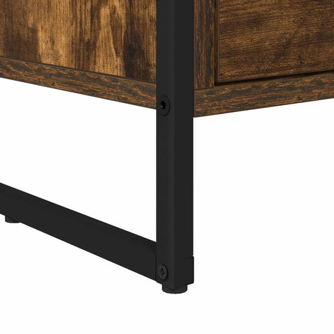vidaXL Bedside Table Smoke Oak 39.5 x 30 x 50 cm Engineered Wood
