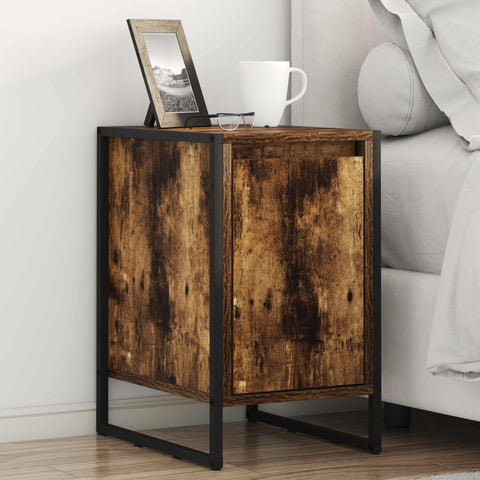 vidaXL Bedside Table 2 pcs Smoke Oak 39.5 x 30 x 50 cm Engineered Wood