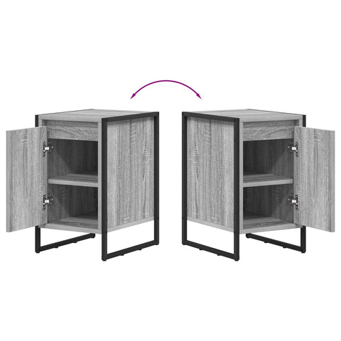 vidaXL Bedside Table Grey Sonoma 39.5 x 30 x 50 cm Engineered Wood