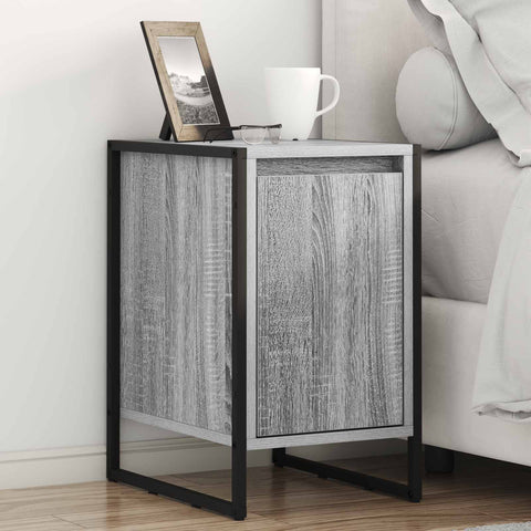 vidaXL Bedside Table 2 pcs Grey Sonoma 39.5 x 30 x 50 cm