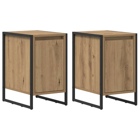 vidaXL Bedside Table 2 pcs Artisian Oak 39.5 x 30 x 50 cm