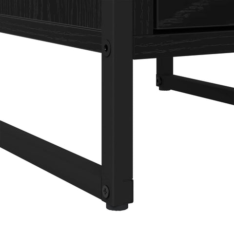 vidaXL Bedside Table 2 pcs Black Oak 39.5 x 30 x 50 cm Engineered Wood