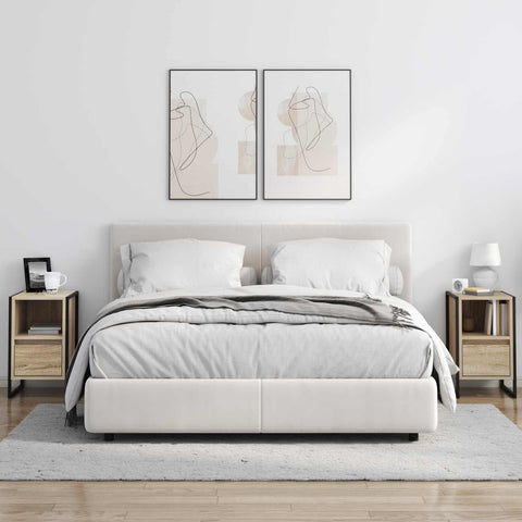 vidaXL Bedside Table 2 pcs Sonoma 39.5 x 30 x 50 cm Engineered Wood