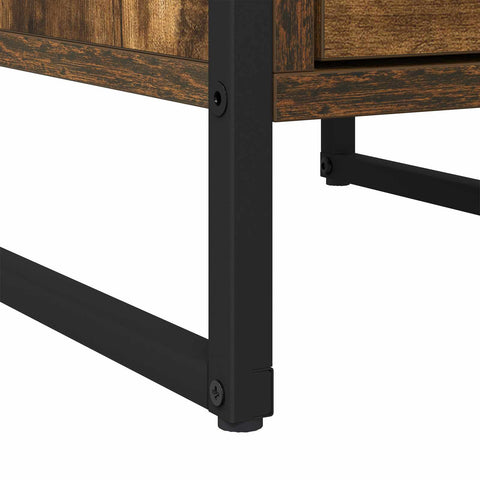 vidaXL Bedside Table Smoke Oak 39.5 x 30 x 50 cm Engineered Wood