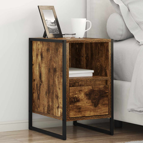 vidaXL Bedside Table 2 pcs Smoke Oak 39.5 x 30 x 50 cm Engineered Wood