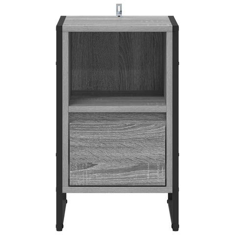 vidaXL Bedside Table with Drawer 2 pcs Grey Sonoma 39.5 x 30 x 50 cm