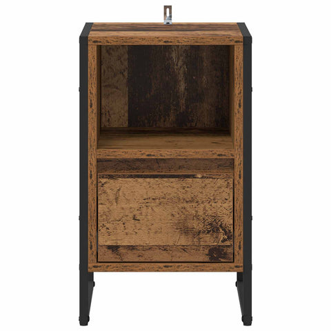 vidaXL Bedside Table Old Wood 39.5 x 30 x 50 cm Engineered Wood