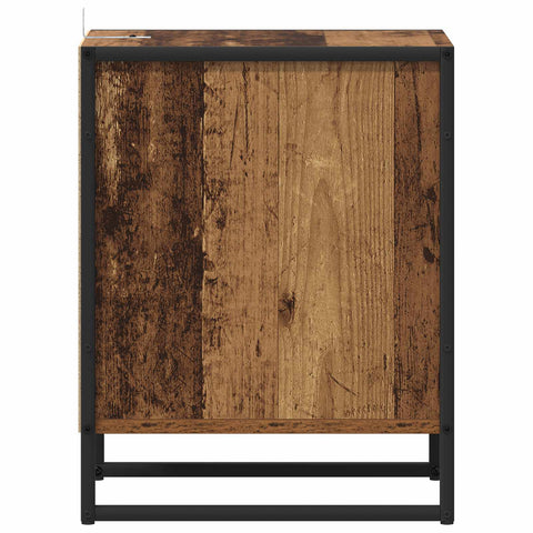 vidaXL Bedside Table Old Wood 39.5 x 30 x 50 cm Engineered Wood