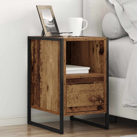 vidaXL Bedside Table 2 pcs Old Wood 39.5 x 30 x 50 cm Engineered Wood