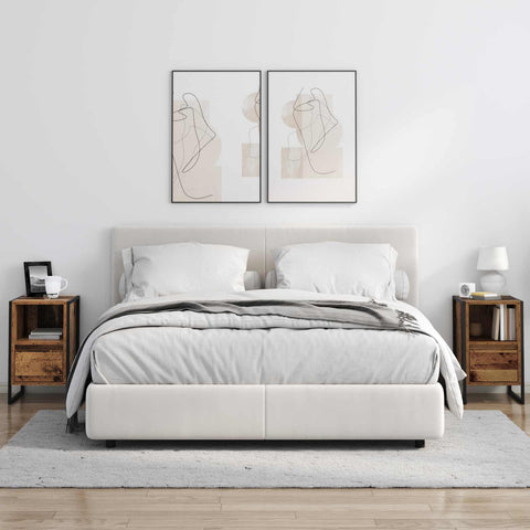 vidaXL Bedside Table 2 pcs Old Wood 39.5 x 30 x 50 cm Engineered Wood