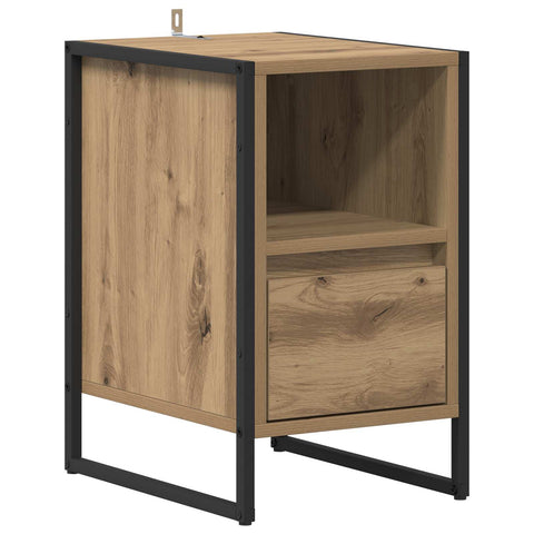 vidaXL Bedside Table with Drawer 2 pcs Artisian Oak 39.5 x 30 x 50 cm