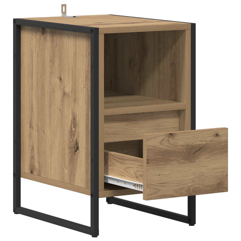 vidaXL Bedside Table with Drawer 2 pcs Artisian Oak 39.5 x 30 x 50 cm