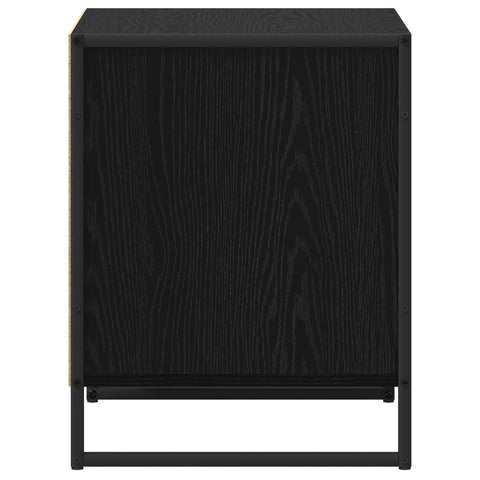 vidaXL Bedside Table 2 pcs Black Oak 50 x 39.5 x 50 cm Engineered Wood
