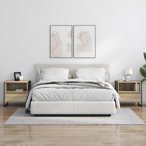 vidaXL Bedside Table Sonoma 50 x 39.5 x 50 cm Engineered Wood