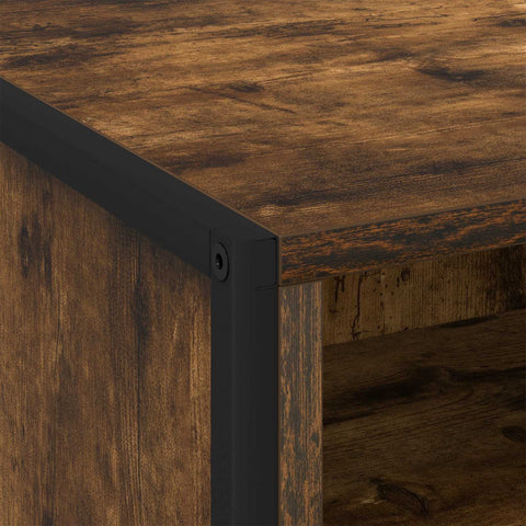 vidaXL Bedside Table Smoke Oak 50 x 39.5 x 50 cm Engineered Wood