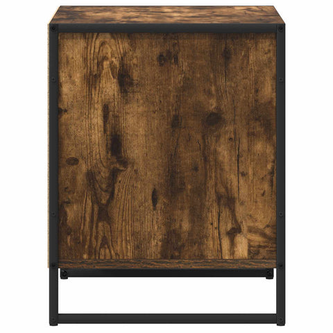 vidaXL Bedside Table Smoke Oak 50 x 39.5 x 50 cm Engineered Wood