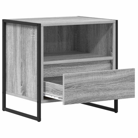 vidaXL Bedside Table Grey Sonoma 50 x 39.5 x 50 cm Engineered Wood