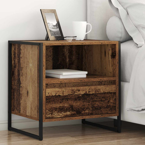 vidaXL Bedside Table 2 pcs Old Wood 50 x 39.5 x 50 cm Engineered Wood