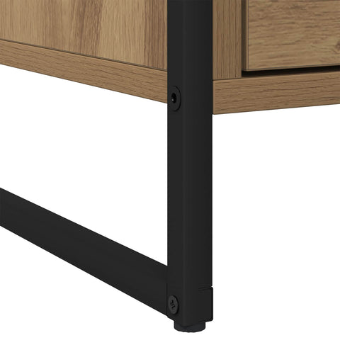 vidaXL Bedside Table Artisian Oak 50 x 39.5 x 50 cm Engineered Wood