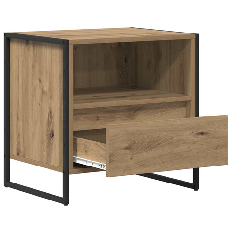 vidaXL Bedside Table Artisian Oak 50 x 39.5 x 50 cm Engineered Wood