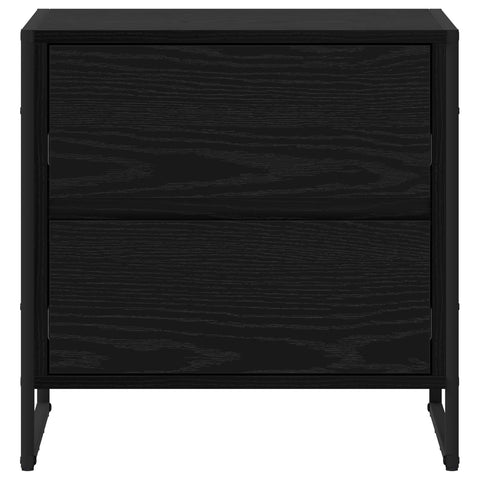 vidaXL Bedside Table 2 pcs Black Oak 50 x 39.5 x 50 cm Engineered Wood