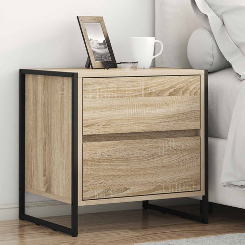 vidaXL Bedside Table 2 pcs Sonoma 50 x 39.5 x 50 cm Engineered Wood