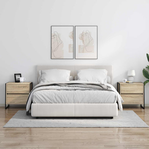 vidaXL Bedside Table 2 pcs Sonoma 50 x 39.5 x 50 cm Engineered Wood