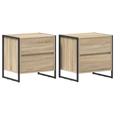 vidaXL Bedside Table 2 pcs Sonoma 50 x 39.5 x 50 cm Engineered Wood