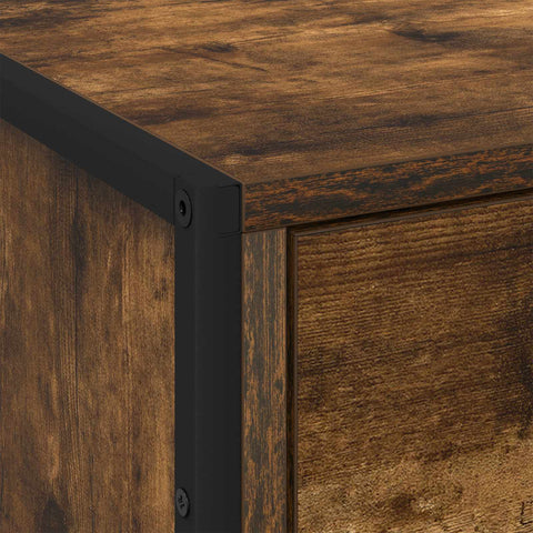 vidaXL Bedside Table Smoke Oak 50 x 39.5 x 50 cm Engineered Wood