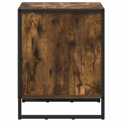 vidaXL Bedside Table Smoke Oak 50 x 39.5 x 50 cm Engineered Wood