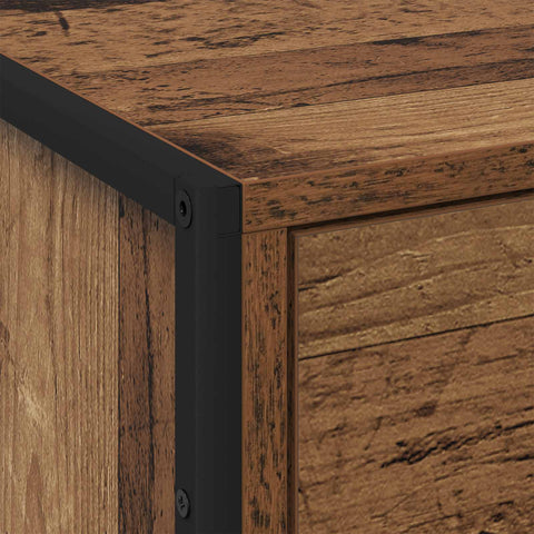 vidaXL Bedside Table 2 pcs Old Wood 50 x 39.5 x 50 cm Engineered Wood