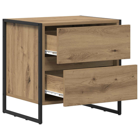 vidaXL Bedside Table with Drawer 2 pcs Artisian Oak 50 x 39.5 x 50 cm