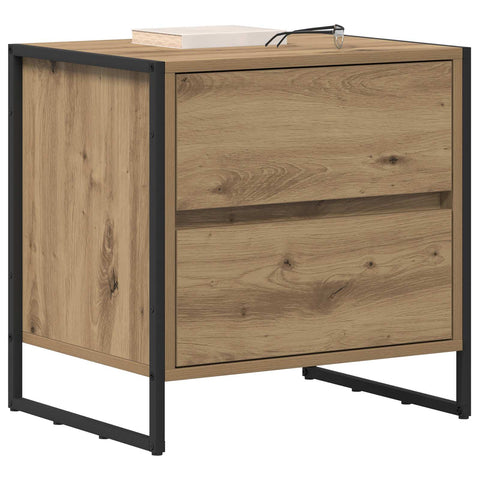 vidaXL Bedside Table with Drawer 2 pcs Artisian Oak 50 x 39.5 x 50 cm