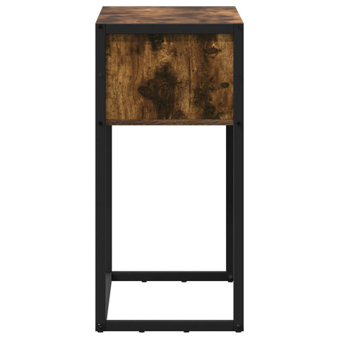 vidaXL End Table Smoke Oak 100 x 36 x 75 cm Engineered Wood